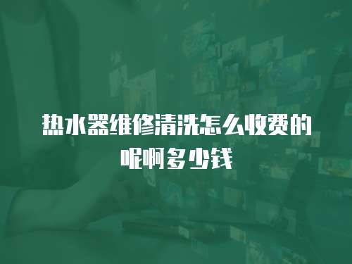 热水器维修清洗怎么收费的呢啊多少钱