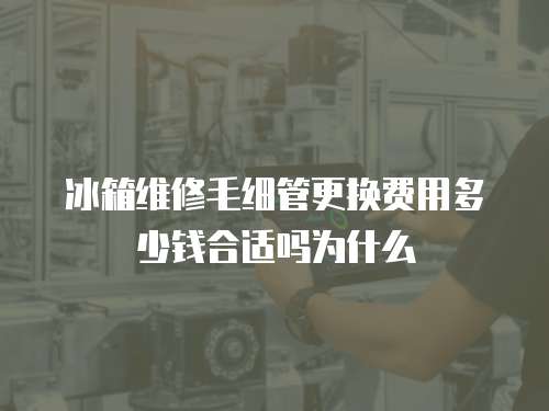 冰箱维修毛细管更换费用多少钱合适吗为什么